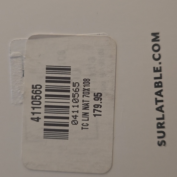 Sur La Table Natural Linen Tablecloth, Size108"x70", Retail Price $179.95 USD - Picture 6 of 8